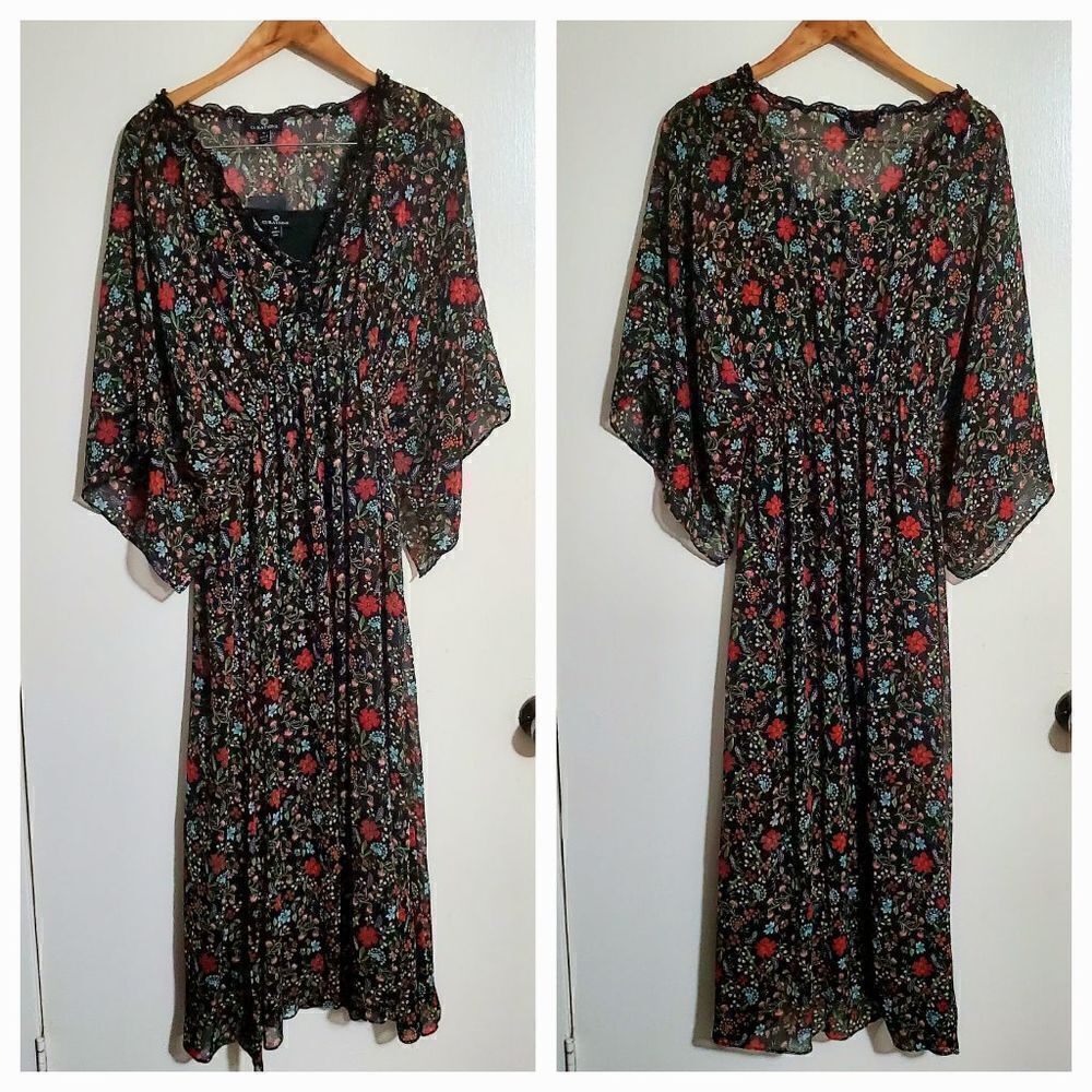 Curations NWT Floral Print Maxi Sundress Size M